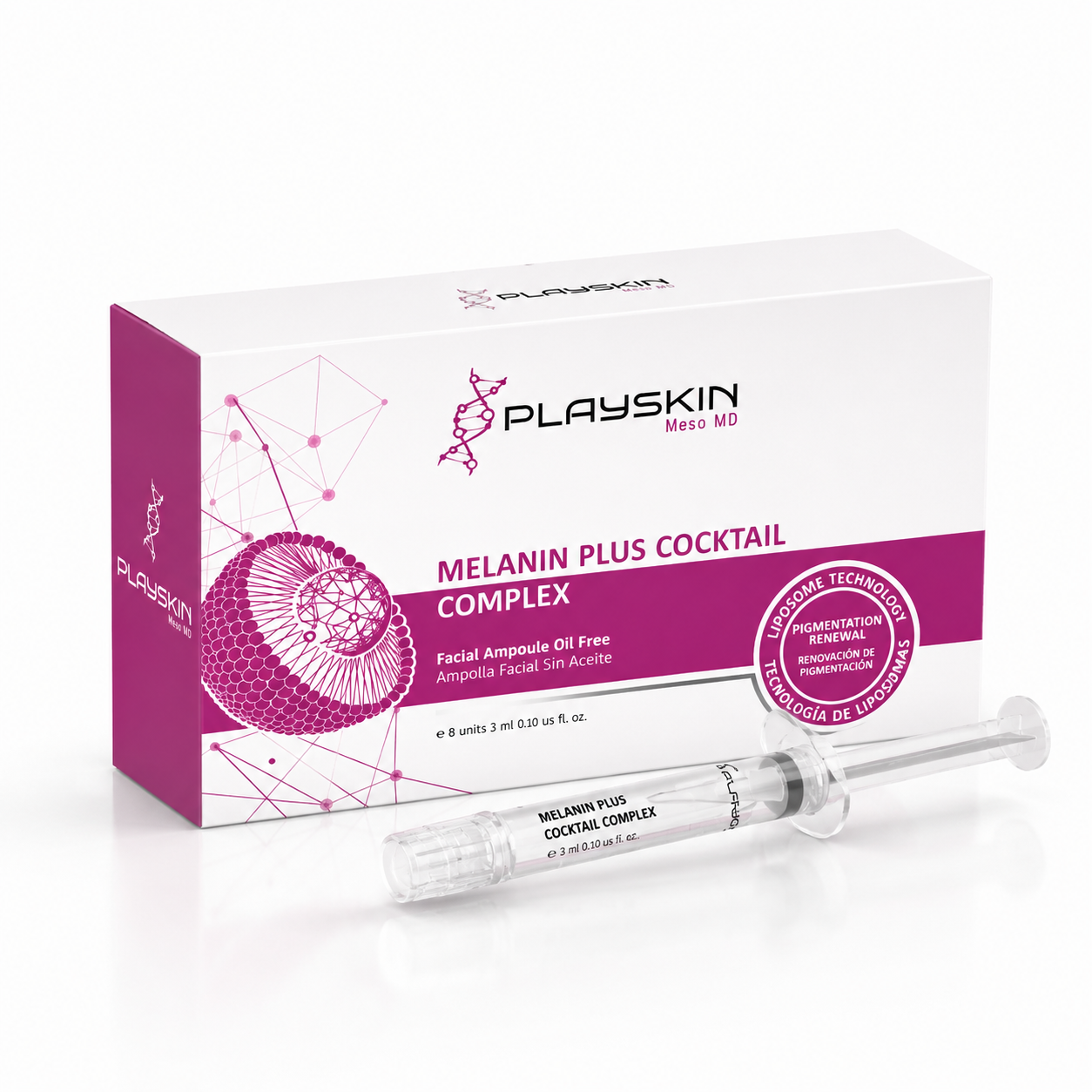 PLAY SKIN Meso MD  Melanin Plus Cocktail Complex  ( Pre- filled Syringes)