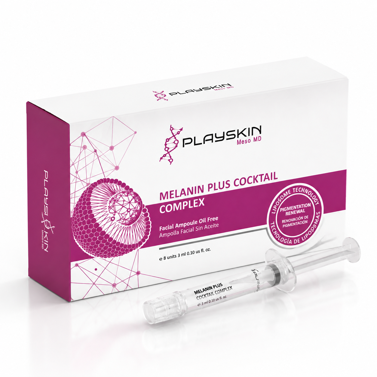 PLAY SKIN Meso MD  Melanin Plus Cocktail Complex  ( Pre- filled Syringes)